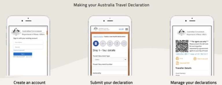 australia travel health declaration
